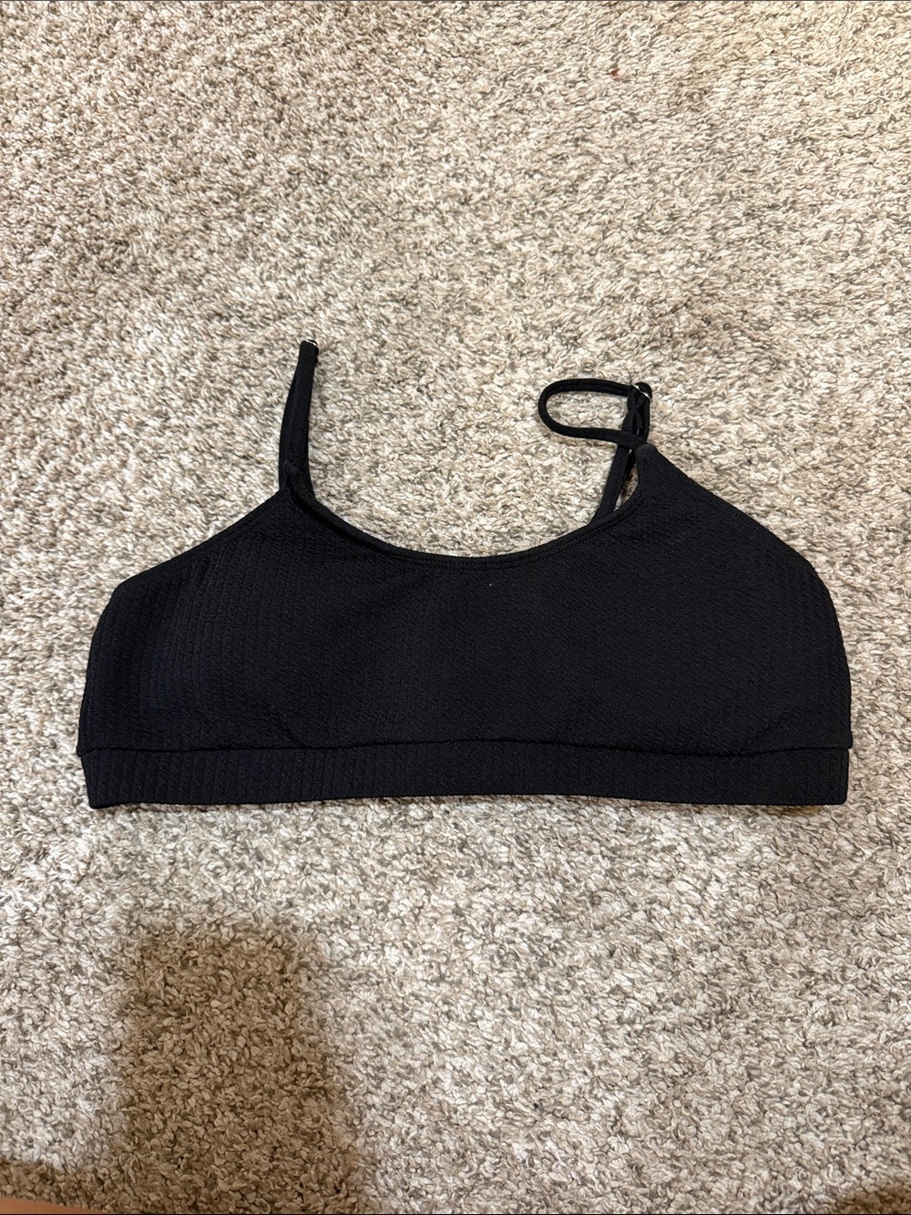 SHEIN Black Textured Bikini Top - never worn!